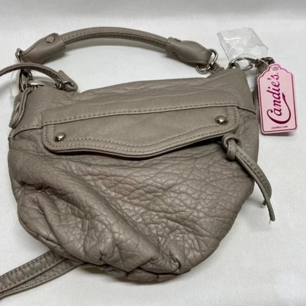 Candies Hand Bag‎ Shoulderbag Purse Grey Leather Khol's NWT